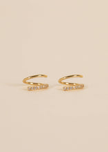 Load image into Gallery viewer, Pave Spiral - Gold Earrings