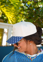 Load image into Gallery viewer, Beach Bum - Navy Polka Dot Hat
