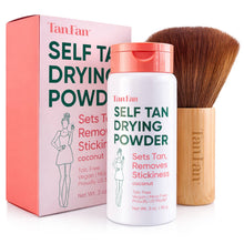 Load image into Gallery viewer, Self Tan Drying Powder + Bamboo Body Brush