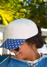 Load image into Gallery viewer, Beach Bum - Navy Polka Dot Hat