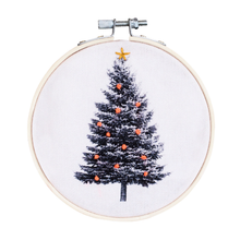Load image into Gallery viewer, Christmas Tree Embroidery Hoop Kit: Pink