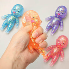 Load image into Gallery viewer, Glittered Figure Doll Squeeze Squishy Stress Relief Toy