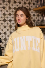 Load image into Gallery viewer, 'AUNTIE' Embroidered Applique Sweatshirt: YELLOW