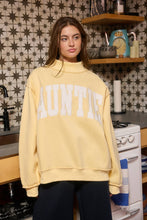 Load image into Gallery viewer, 'AUNTIE' Embroidered Applique Sweatshirt: YELLOW