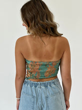 Load image into Gallery viewer, Paisley Satin Bandana Tube Top