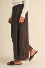 Load image into Gallery viewer, Holland Barrel Lace Pants - Dark Brown