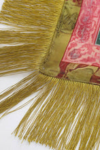 Load image into Gallery viewer, Fringed Crane Print Square Scarf: GREEN / One Size