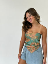 Load image into Gallery viewer, Paisley Satin Bandana Tube Top