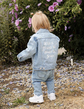 Load image into Gallery viewer, What a Friend in Jesus Kids Denim Jacket