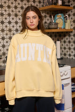 Load image into Gallery viewer, 'AUNTIE' Embroidered Applique Sweatshirt: YELLOW