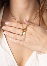 Load image into Gallery viewer, 18K Gold Stainless Steel Mama Charm Holder Necklace Gift Set: Gold