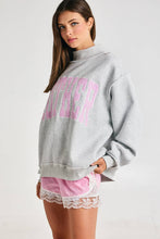 Load image into Gallery viewer, Mother Mock Neck Sweatshirt- Pink & Heather gray