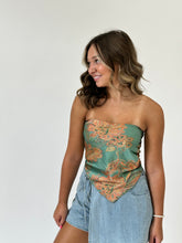 Load image into Gallery viewer, Paisley Satin Bandana Tube Top