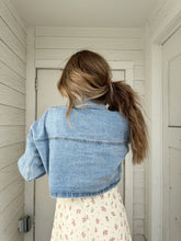 Load image into Gallery viewer, Layne Cropped Denim Jacket
