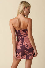 Load image into Gallery viewer, Claire Strapless Mini Dress : Wine Pink
