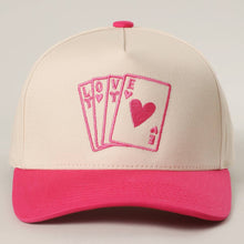 Load image into Gallery viewer, Romantic LOVE Card Embroidery Two-Tone Trucker Hat