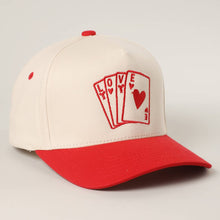 Load image into Gallery viewer, Romantic LOVE Card Embroidery Two-Tone Trucker Hat