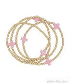 Load image into Gallery viewer, 4 Row Cross Station Ball Bracelet