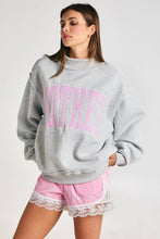 Load image into Gallery viewer, Mother Mock Neck Sweatshirt- Pink & Heather gray