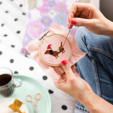 Load image into Gallery viewer, Christmas Dachshund Cross Stitch Kit