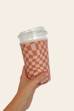 Load image into Gallery viewer, Boho Checkered Iced Coffee Sleeve: Small