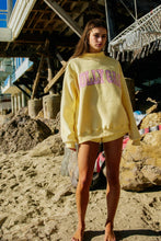 Load image into Gallery viewer, Dilly Dally Reversible Mockneck Sweatshirt: Butter Yellow