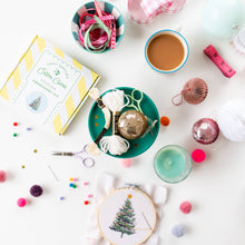 Load image into Gallery viewer, Christmas Tree Embroidery Hoop Kit: Pink
