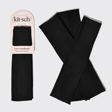 Load image into Gallery viewer, Recycled Active Headbands 3pc Set- Black
