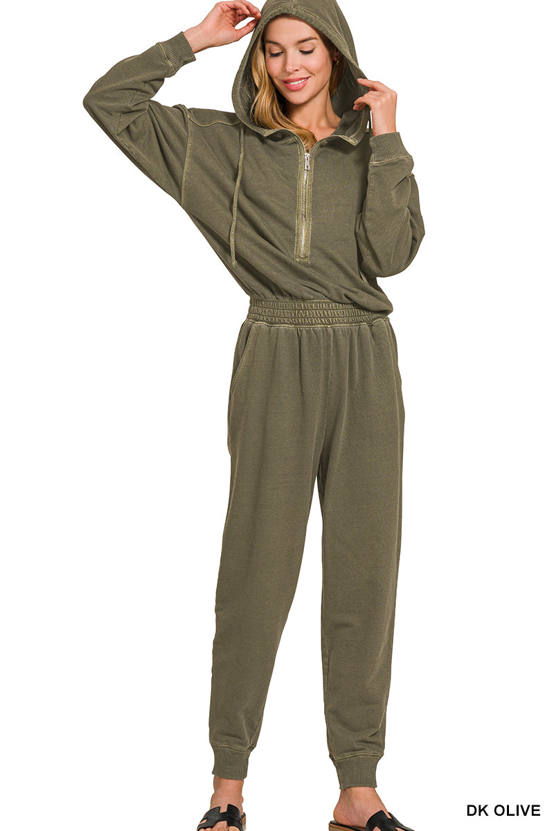 Keely Half Zip Jumpsuit