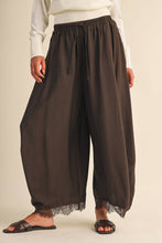 Load image into Gallery viewer, Holland Barrel Lace Pants - Dark Brown
