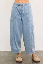 Load image into Gallery viewer, Lana Drawstring Barrel Jeans
