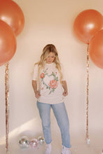 Load image into Gallery viewer, Scalloped Rose Heart Graphic Tee
