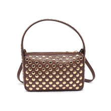 Load image into Gallery viewer, Isabel Studded Crossbody: Chocolate
