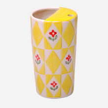 Load image into Gallery viewer, Flower Ceramic Travel Coffee Tumbler-Portable Coffee Mug-Cup
