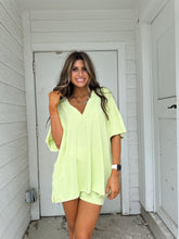 Load image into Gallery viewer, Lemon Lime Biker Shorts Set
