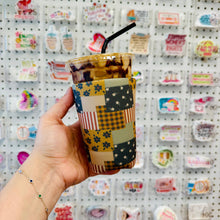 Load image into Gallery viewer, Iced Coffee Sleeve, Fall Scraps Pattern
