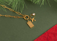 Load image into Gallery viewer, Gold Stainless Steel Travel Charm Holder Necklace Gift Set: Gold
