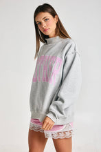 Load image into Gallery viewer, Mother Mock Neck Sweatshirt- Pink &amp; Heather gray
