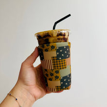 Load image into Gallery viewer, Iced Coffee Sleeve, Fall Scraps Pattern
