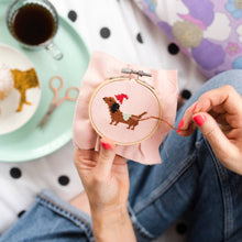 Load image into Gallery viewer, Christmas Dachshund Cross Stitch Kit
