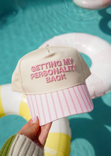 Load image into Gallery viewer, Getting my Personality Back - Pink Stripe Trucker Hat
