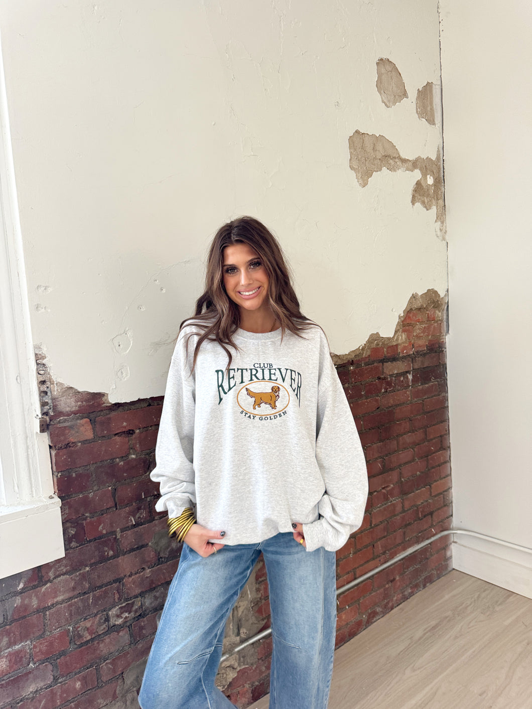 Embroidered Retriever Club Sweatshirt