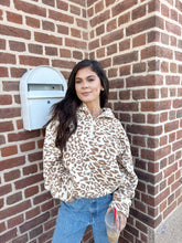 Load image into Gallery viewer, Lexi Leopard Half Zip Daily Deal 12/23
