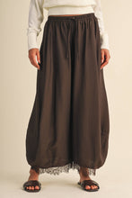 Load image into Gallery viewer, Holland Barrel Lace Pants - Dark Brown
