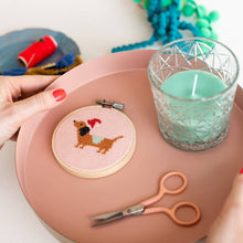 Load image into Gallery viewer, Christmas Dachshund Cross Stitch Kit
