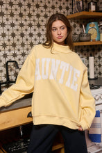 Load image into Gallery viewer, 'AUNTIE' Embroidered Applique Sweatshirt: YELLOW
