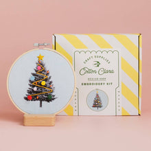 Load image into Gallery viewer, Christmas Tree Embroidery Hoop Kit: Pink
