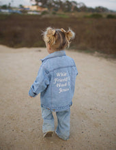 Load image into Gallery viewer, What a Friend in Jesus Kids Denim Jacket
