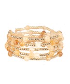 Load image into Gallery viewer, 5 Row Marble Stone &amp; CCB Stackable Bracelet
