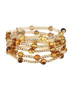 Load image into Gallery viewer, 5 Row Marble Stone &amp; CCB Stackable Bracelet

